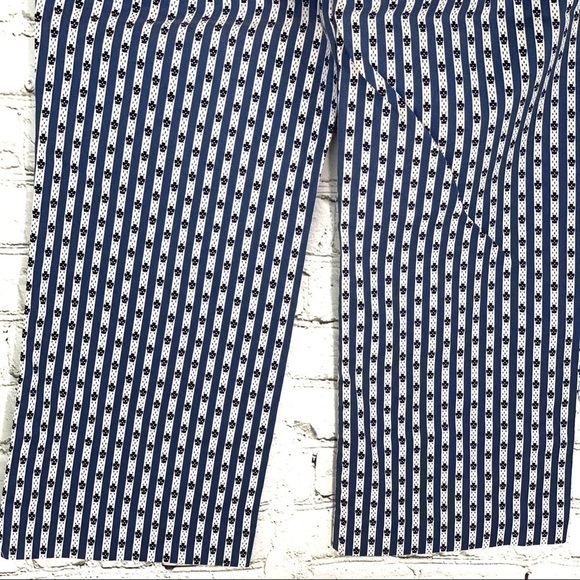 EUC-VINTAGE 90s Ann Taylor Loft, Stretch, Printed, Cropped,Pockets,St Leg Pants - Picture 10 of 14